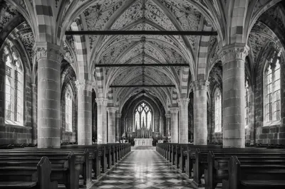 Gothic Sanctuary With Soaring Vaulted Ceiling