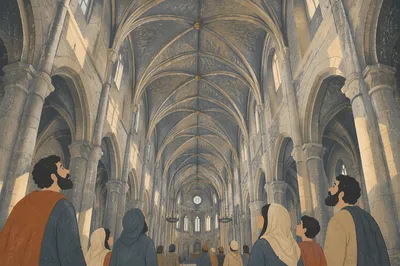 Gothic Church Vaulted Ceiling Sanctuary