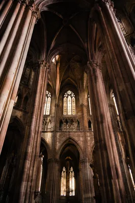 Gothic Church Nave With Vaulted Ceiling