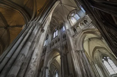Soaring Gothic Church Vaulted Ceiling Interior