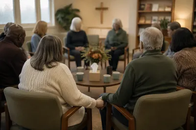 Church Grief Support Group in Warm Room