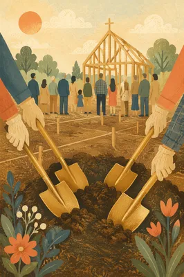 Church Groundbreaking Ceremony for New Building
