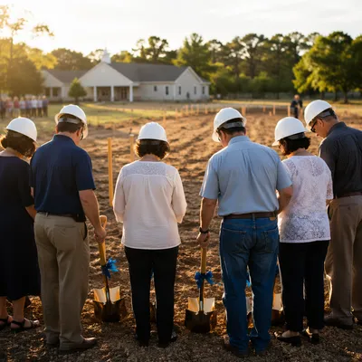 Church Groundbreaking Ceremony for New Building