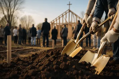 Church Groundbreaking Ceremony for New Building