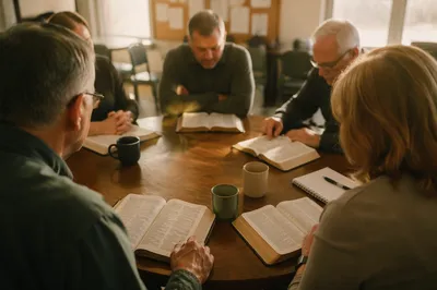 Small Group Scripture Discussion at Table