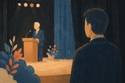 Guest Speaker at Church Conference Podium