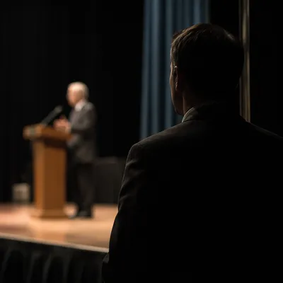 Backstage View of Church Conference Speaker