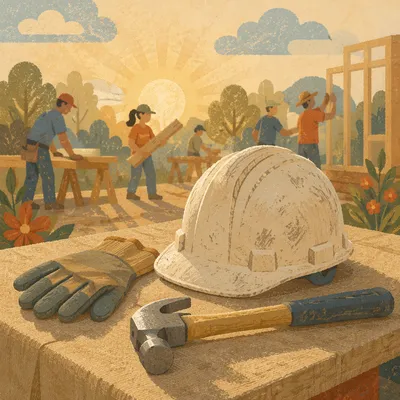 Volunteer Build Tools in Morning Light