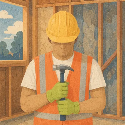 Community Volunteer at Home Build Site