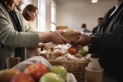 Church Hands Sharing Meals with Hope