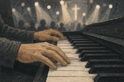 Reverent Piano Worship in Soft Sanctuary Light