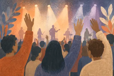 Raised Hands at Worship Night
