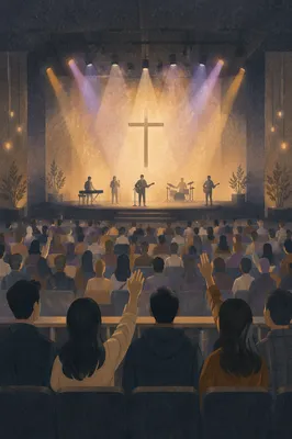 Haze Lit Worship in Modern Church