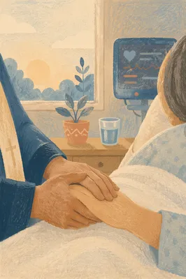 Chaplain Praying with Patient at Bedside