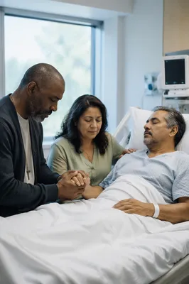 Hospital Bedside Prayer with Family Present