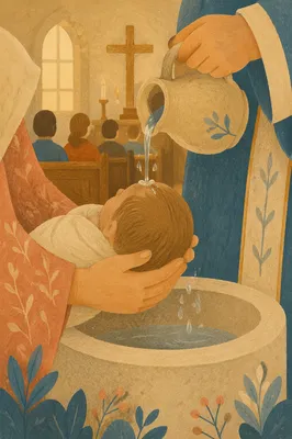 Tender Infant Baptism Water Pouring Ceremony