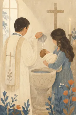 Infant Baptism with Gentle Water Pouring
