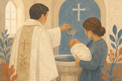 Infant Baptism with Gentle Water Pouring