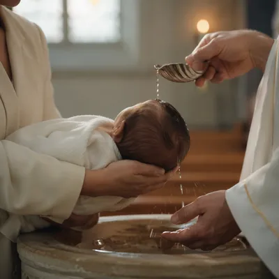 Tender Infant Baptism Water Pouring Ceremony