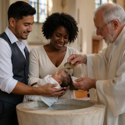 Infant Baptism at Stone Font