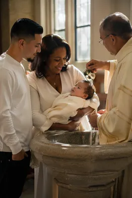Infant Baptism During Quiet Morning Service