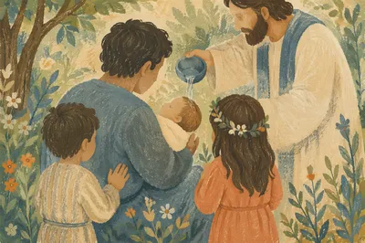Infant Baptism Ceremony in Chapel Garden