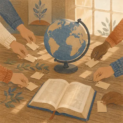 Global Missions Prayer Table With Bible