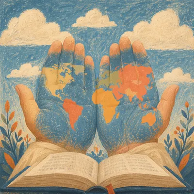 Global Missions Hands Over Open Bible