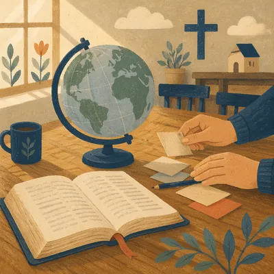 International Missions Planning with Globe and Bible