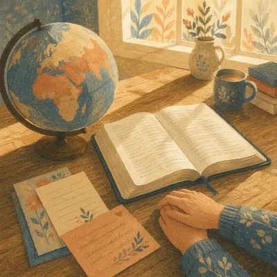Globe and Bible for Global Missions