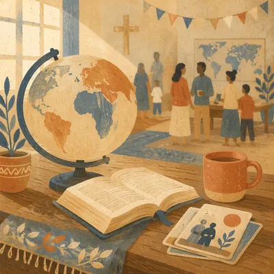 Globe and Bible for International Missions