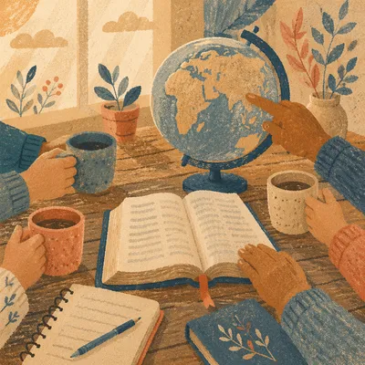 International Missions Planning with Globe and Bible