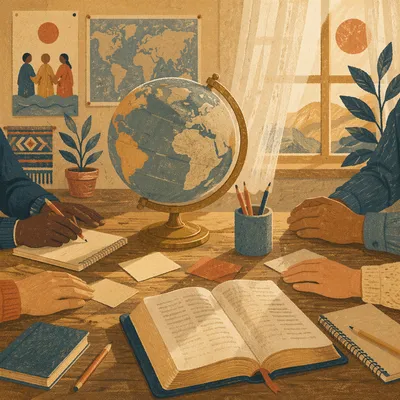 International Missions Globe and Bible Planning Table