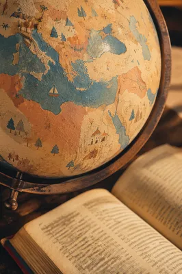 Antique Globe and Bible for Missions