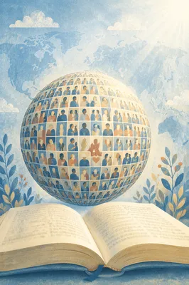International Missions Globe Over Open Bible
