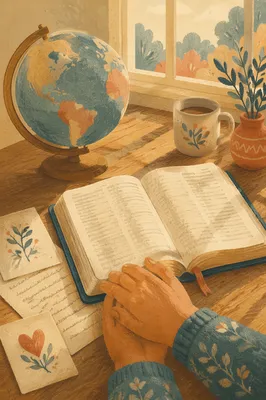 Globe and Bible for International Missions