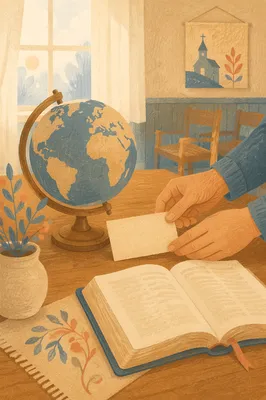 Globe and Open Bible for Missions Prayer