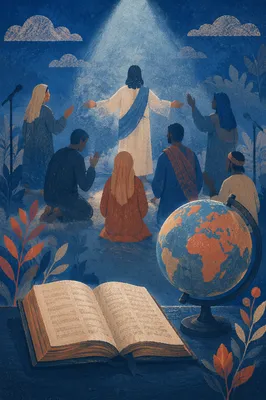 Open Bible and Globe for Missions Worship