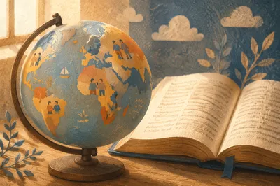Globe and Open Bible for Missions
