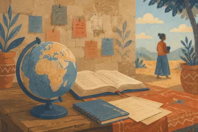Globe and Open Bible for International Missions