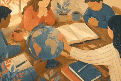 International Missions Planning With Globe and Bible