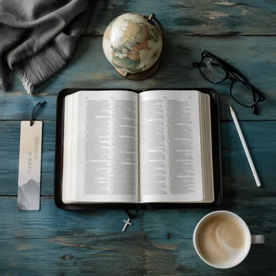 International Missions Bible Study Flat Lay