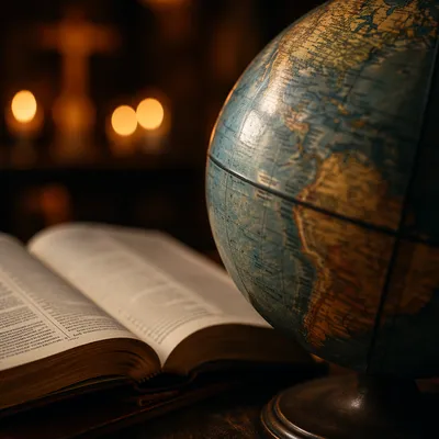 Globe and Open Bible for Missions
