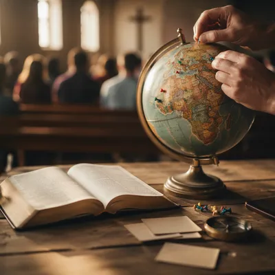 Open Bible and Globe for Missions