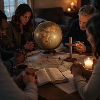 Global Missions Prayer Table With Bible