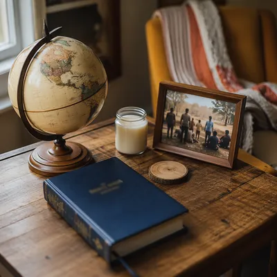 International Missions Globe and Blue Bible