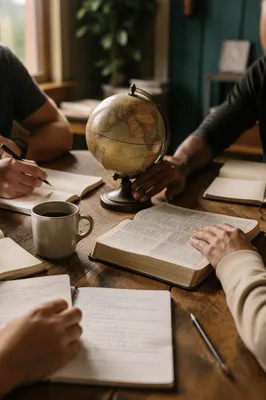 International Missions Planning with Globe and Bible