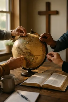 International Missions Planning with Globe and Bible