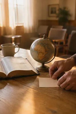 Globe and Open Bible for Missions Prayer