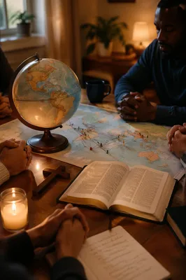 Global Missions Prayer Table With Bible